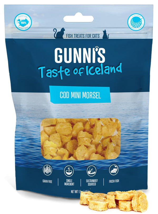 Gunni's Cod Mini Morsel Cat Treats, 1.5-oz