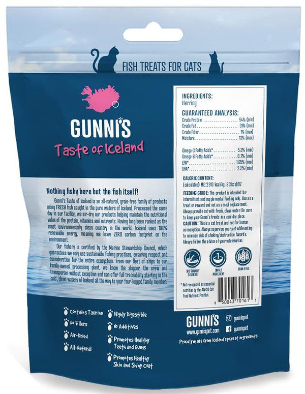 Gunni's Herring Omega Bites Cat Treats, 1.5-oz