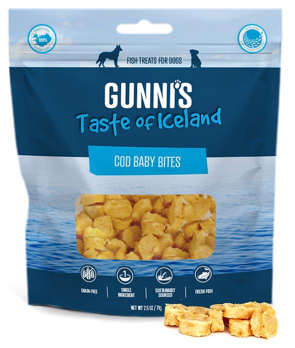 Gunni's Cod Baby Bites Dog Treats, 2.5-oz
