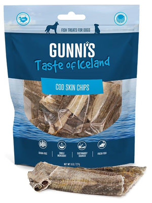 Gunni's Cod Skin Chips Dog Treats, 9-oz