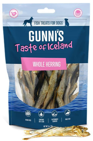 Gunni's Whole Herring Dog Treats, 3-oz