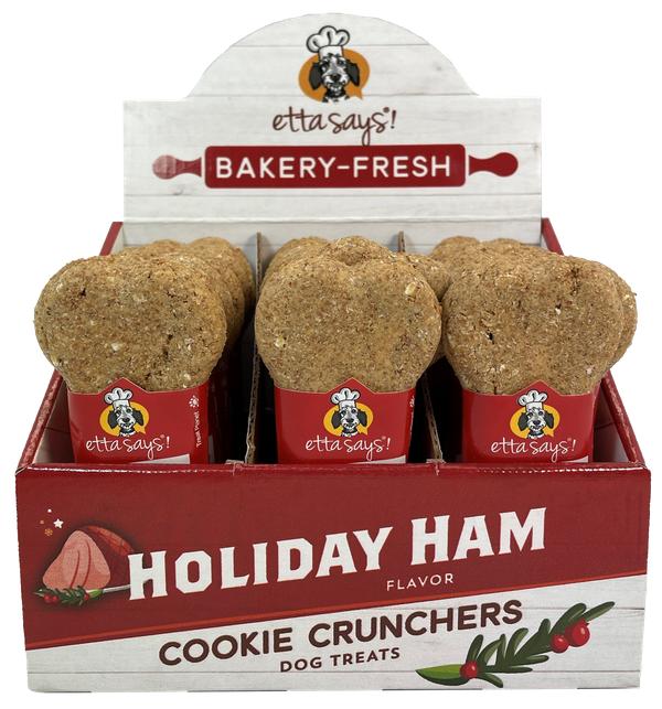Etta Says! Bakery-Fresh Cookie Crunchers Holiday Ham Dog Treats