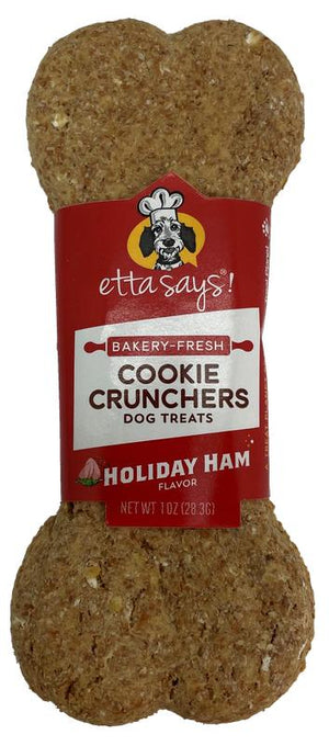 Etta Says! Bakery-Fresh Cookie Crunchers Holiday Ham Dog Treats