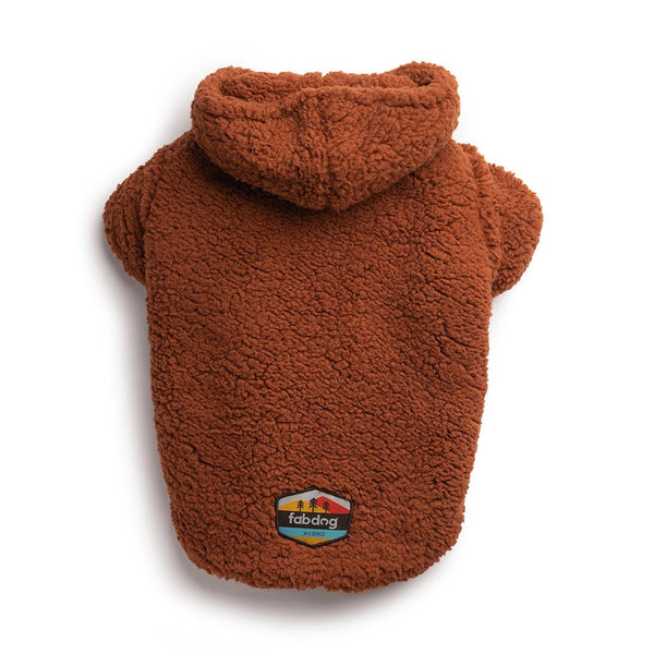 fabdog Sweat à capuche pour chien Sherpa, Rouille