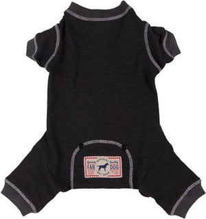 fabdog Thermal Dog Pajamas, Charcoal