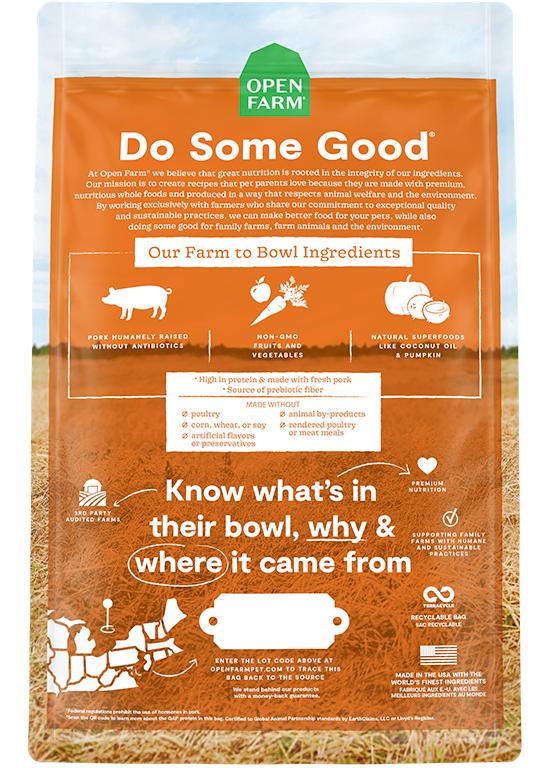 Open Farm Farmer's Table Pork Recipe Grain-Free Dry Dog Food