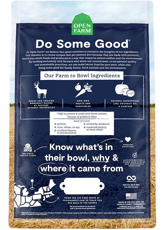 Open Farm New Zealand Venison Recipe Grain-Free Dry Dog Food