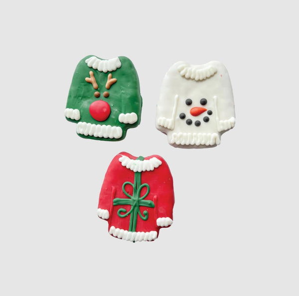 Bosco & Roxy's Traditional Christmas Holiday Sweaters Biscuit gâteries pour chien