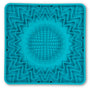 Messy Mutts Tapis de bol à lécher interactif en silicone avec cadre pour chien Bleu