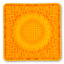 Messy Mutts Tapis de bol à lécher interactif en silicone encadré pour chien Mangeoire lente Orange