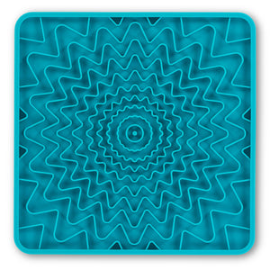 Messy Mutts Tapis de léchage interactif en silicone avec cadre pour chien Bleu