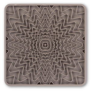 Messy Mutts Tapis de léchage interactif en silicone avec cadre pour chien Mangeoire lente Gris