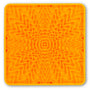 Messy Mutts Tapis de léchage interactif en silicone avec cadre pour chien Mangeoire lente Orange