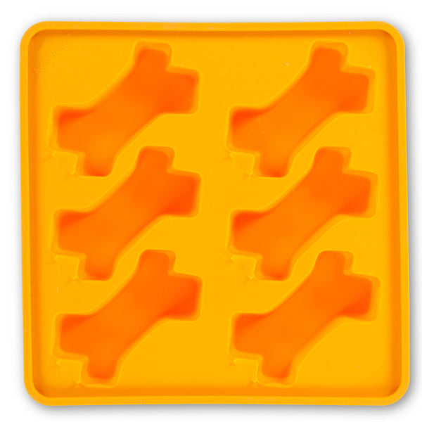 Messy Mutts Moule à gâteries en silicone avec cadre pour chien Orange