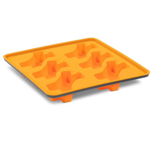 Messy Mutts Moule à gâteries en silicone avec cadre pour chien Orange