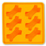 Messy Mutts Moule à gâteries en silicone avec cadre pour chien Orange