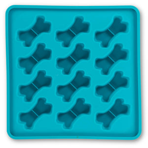 Messy Mutts Moule à gâteries en silicone pour chien Bleu