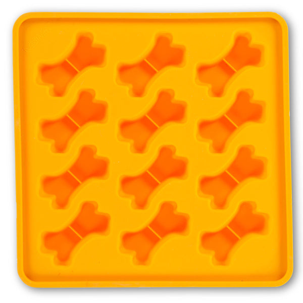 Messy Mutts Moule à gâteries en silicone pour chien Orange