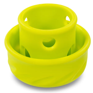 Messy Mutts Totally Pooched Puzzle'n Play Mushroom Dog Toy & Slow Feeder, Green, Large