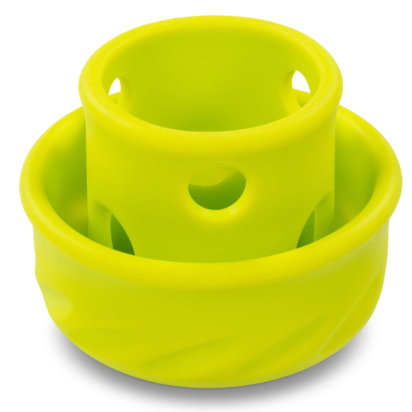 Messy Mutts Totally Pooched Puzzle'n Play Mushroom Dog Toy & Slow Feeder, Green, Large