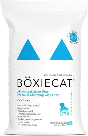 Boxiecat Litière pour chat premium agglomérante sans parfum à base d'argile