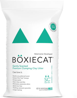 Boxiecat Litière pour chat premium en argile agglomérante doucement parfumée