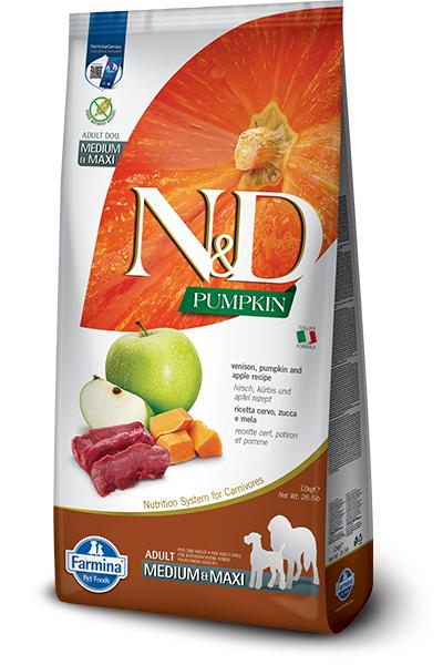 Farmina N&D Pumpkin Venison & Apple Adult Medium & Maxi Dry Dog Food