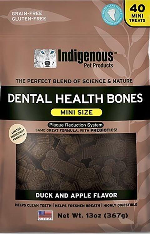 Indigenous Mini Dental Health Bones Duck & Apple Dog Treats