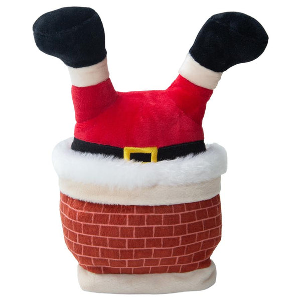 Snugarooz Jouet pour chien Slippin Santa tombant dans la cheminée
