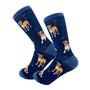 Happy Tails Socks by E&S Pets Unisex Novelty Crew Socks, Boxer, 14-in