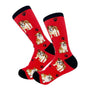 Happy Tails Socks by E&S Pets Unisex Novelty Crew Socks, Bulldog, 14-in