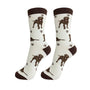 Happy Tails Socks by E&S Pets Unisex Novelty Crew Socks, Chocolate Labrador, 14-in