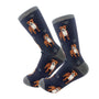 Happy Tails Socks by E&S Pets Unisex Novelty Crew Socks, Pit Bull, 14-in