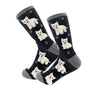 Happy Tails Socks by E&S Pets Unisex Novelty Crew Socks, Westie, 14-in