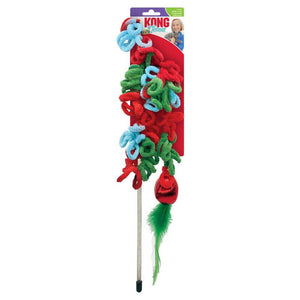 KONG Holiday Laser Teaser Loopz Jouet pour Chat Rouge/Vert/Bleu Taille Unique