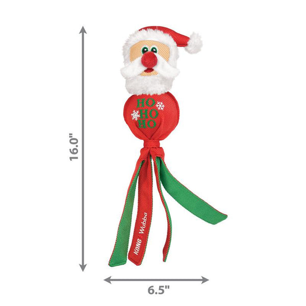 KONG Holiday Wubba Santa/Reindeer Dog Toy, Assorted