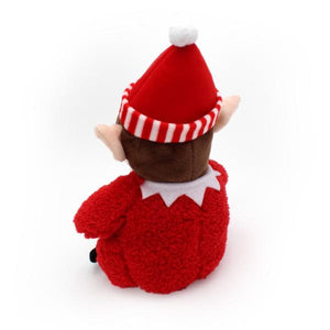 ZippyPaws Holiday Cheeky Chumz Elf Dog Toy, Red