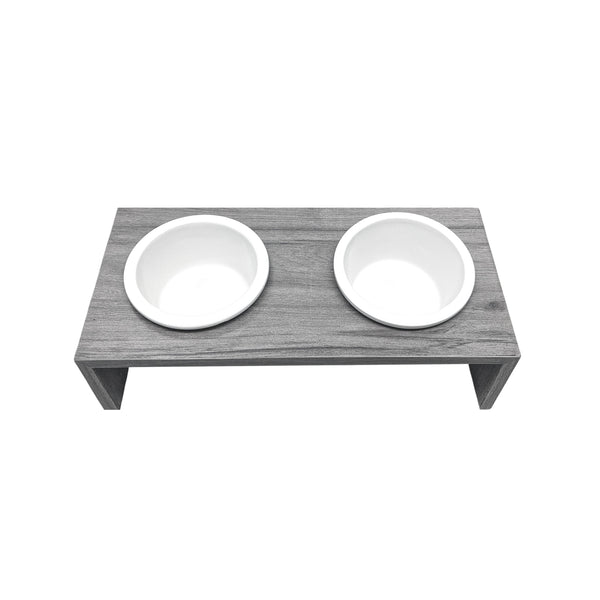 Ethical Pet Cosmo Double Diner Pet Dish, Gray