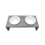 Ethical Pet Cosmo Double Diner Pet Dish, Gray