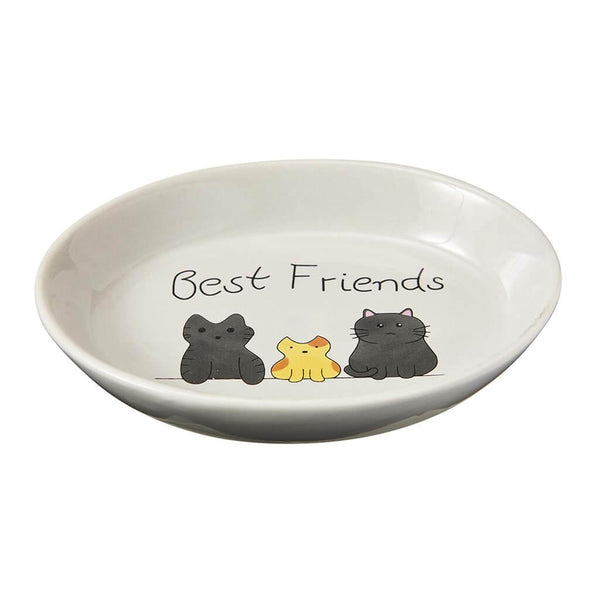Ethical Pet Spot Best Friends Stoneware Oval Cat Dish