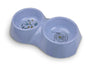 Van Ness EcoWare Decorated Double Dish with Non-Skid Silicone Feet for Pets, Large