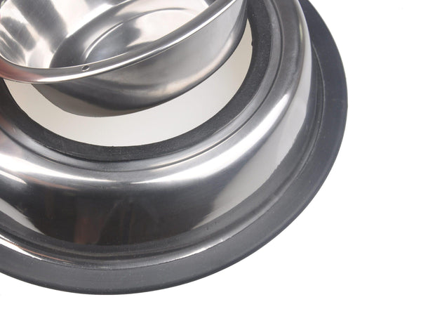 Van Ness Heavyweight Stainless Steel Double Dish for Cats & Small Dogs, Small