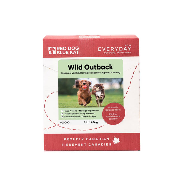 Red Dog Blue Kat Everyday Raw Wild Outback Kangaroo, Lamb & Fish Frozen Dog Food