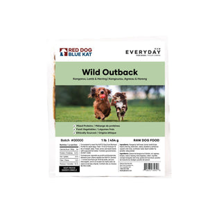 Red Dog Blue Kat Everyday Raw Wild Outback Kangaroo, Lamb & Fish Frozen Dog Food