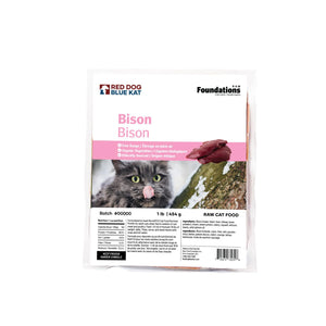 Red Dog Blue Kat Fondements crus Recette de bison pour chats
