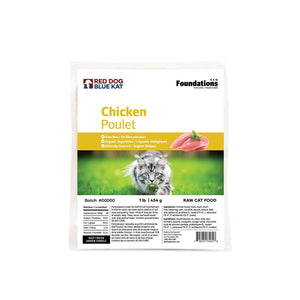 Red Dog Blue Kat Fondements crus Recette de poulet pour chats