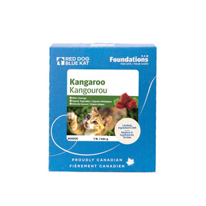 Red Dog Blue Kat Fondements crus Recette de kangourou pour chats