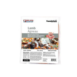 Red Dog Blue Kat Fondements crus Recette d'agneau pour chats