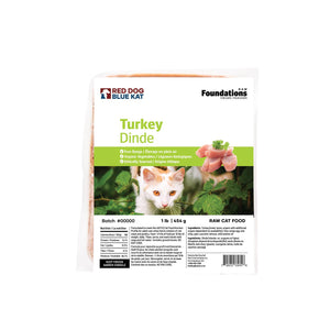 Red Dog Blue Kat Foundations Raw Turkey Frozen Cat Food