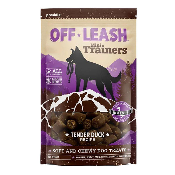 Off-Leash Mini Trainers Tender Duck Recipe Dog Treats